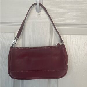 Coach Deep Red Leather Shoulder Bag